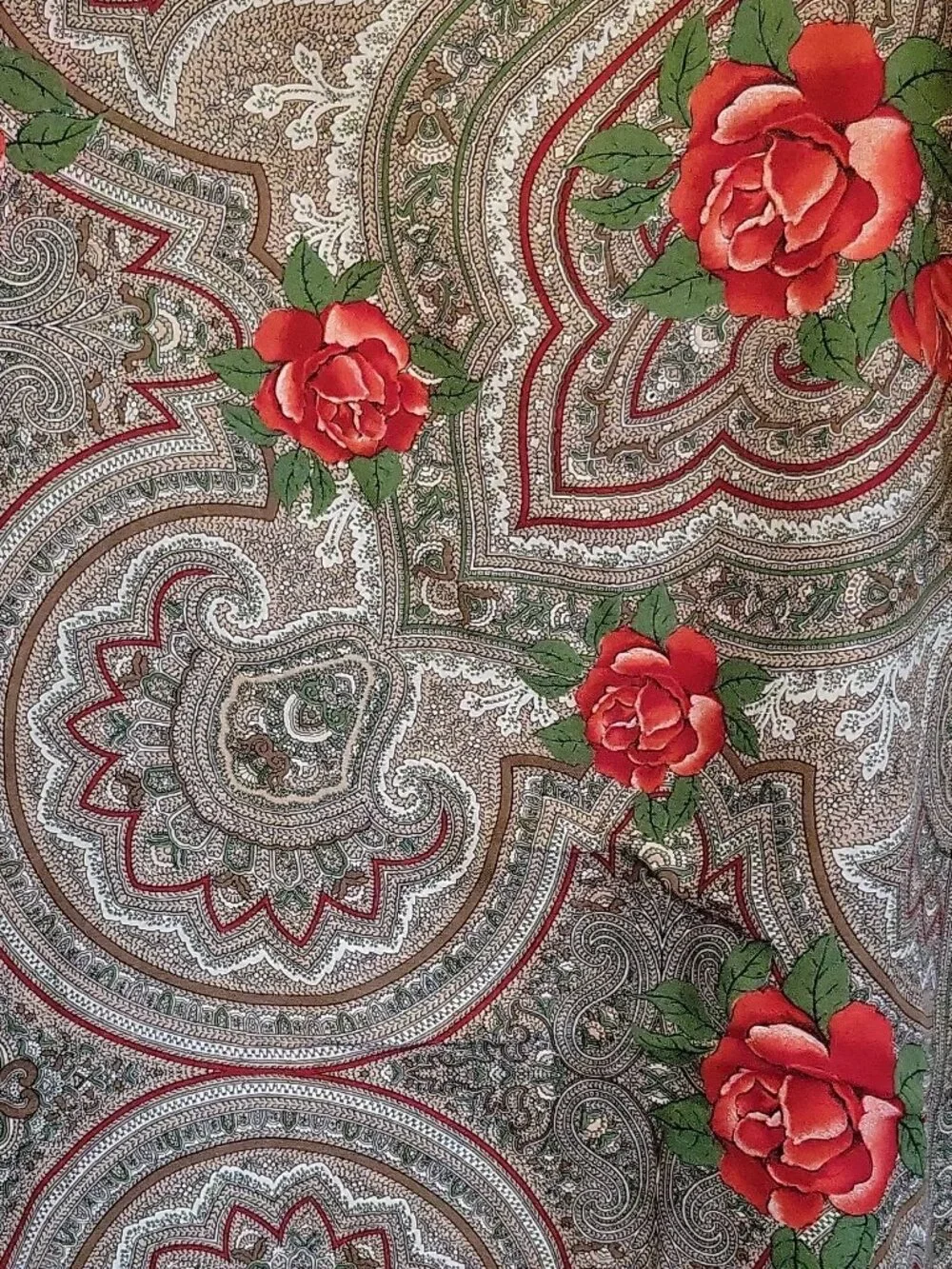 Luca Castellani Women Multicolor Paisley Floral Fringe Scarf Wrap 45
